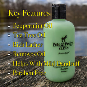Pete & Pedro pump dispensing shampoo, easy-to-use bottle and control benefit