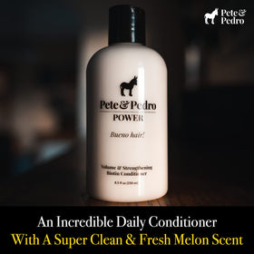 Pete & Pedro conditioner creamy texture on surface showing lightweight feel