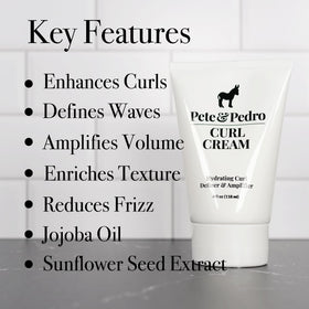 Pete & Pedro curl cream smooth texture close-up for easy application