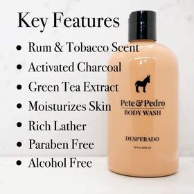 Pete & Pedro back label highlighting ingredients and clear benefit