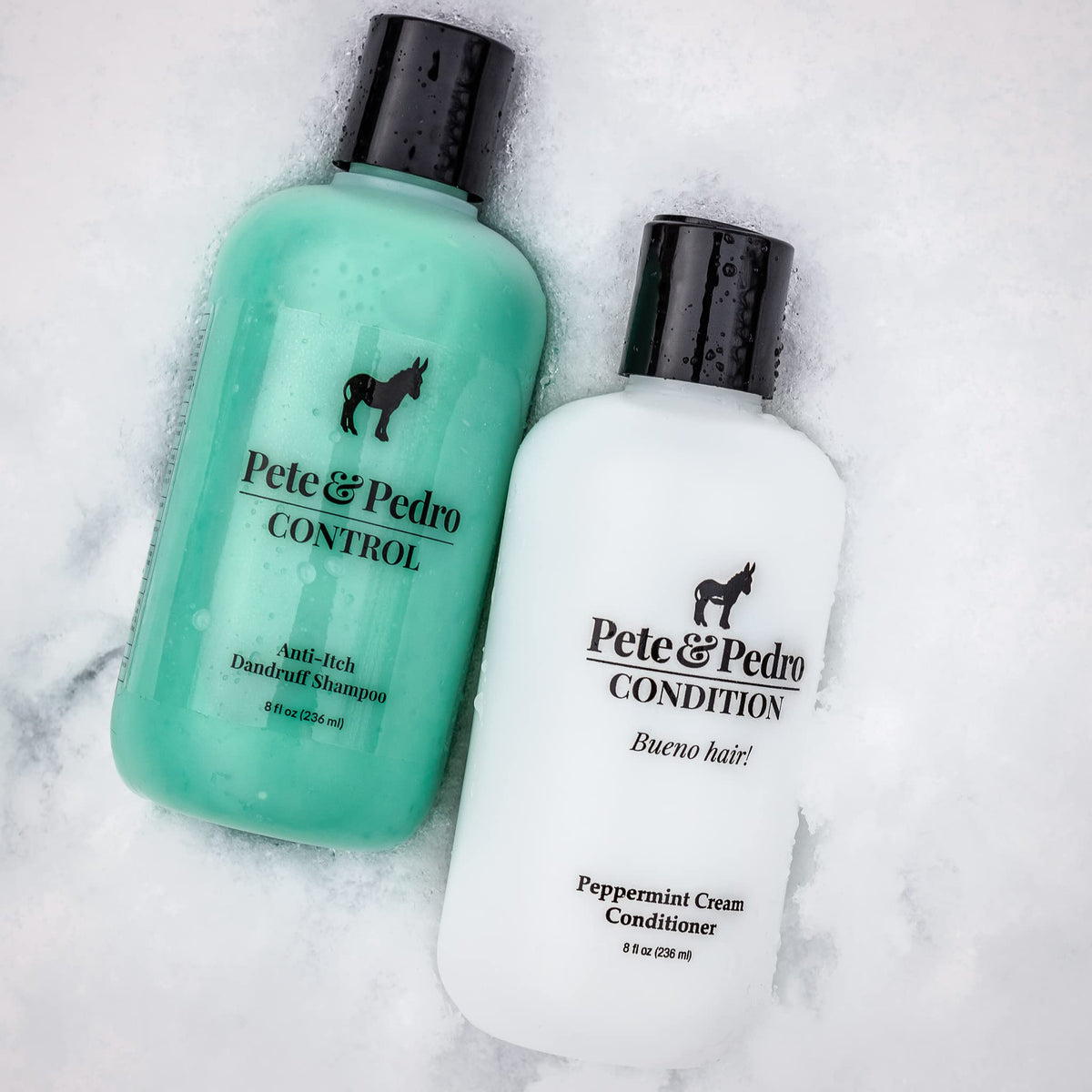 Pete & Pedro Control shampoo lather texture for deep-clean feedback