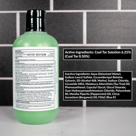 Pete & Pedro coal tar ingredient visualization highlighting medicated strength and efficacy