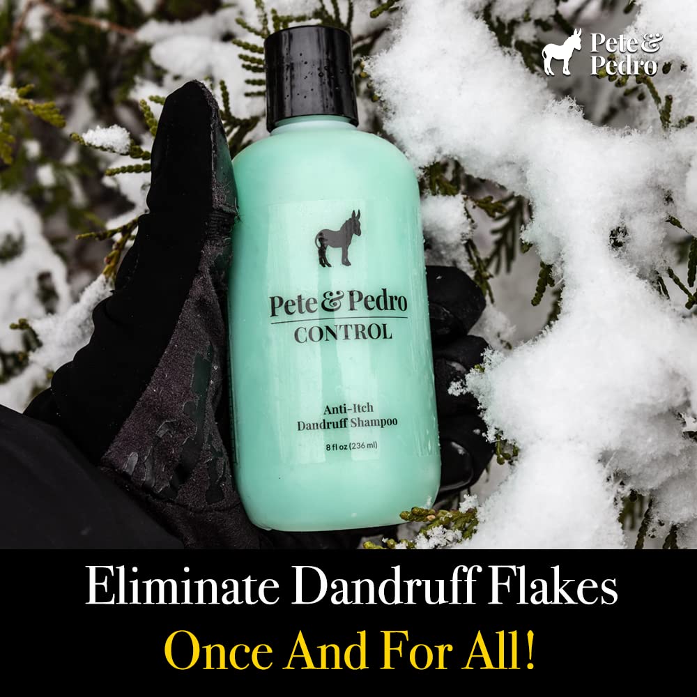 Pete & Pedro shampoo pouring to show texture and lather for effective cleansing