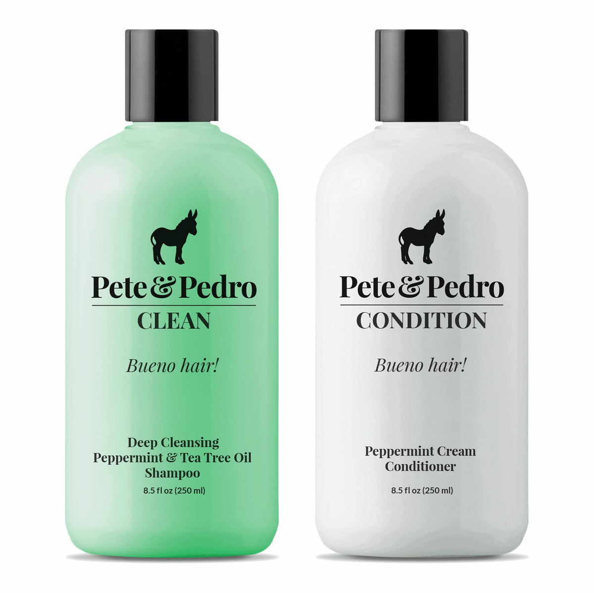 Pete & Pedro front packaging showing both Clean and Condition for balanced cleansing