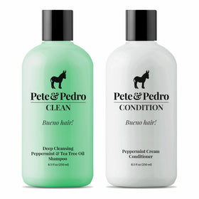 Pete & Pedro front packaging showing both Clean and Condition for balanced cleansing