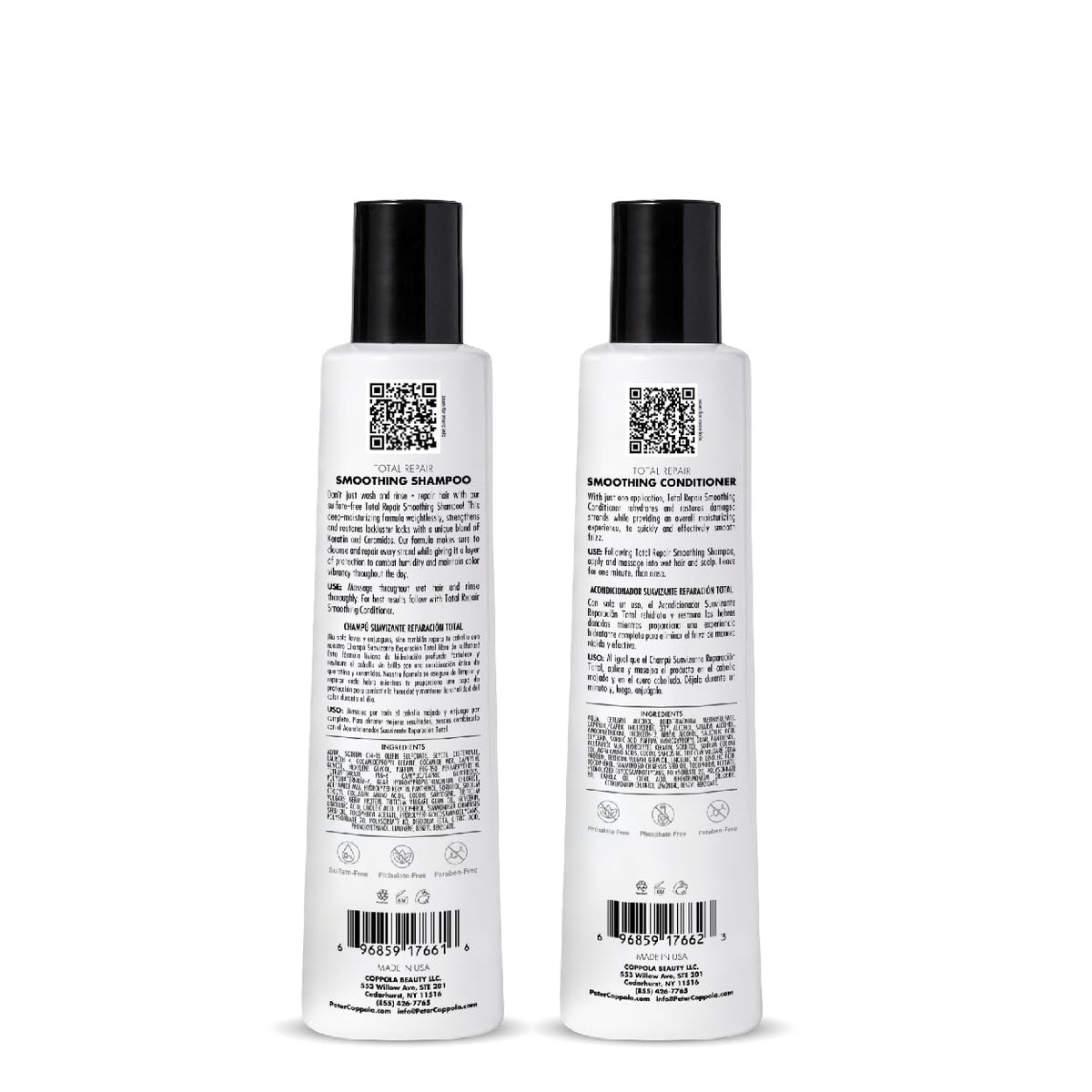 PETER COPPOLA shampoo pour texture demonstrating gentle lather and color-safe formulation
