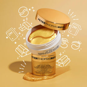 Peter Thomas Roth hydrogel eye patch close-up highlighting de-puffing benefit