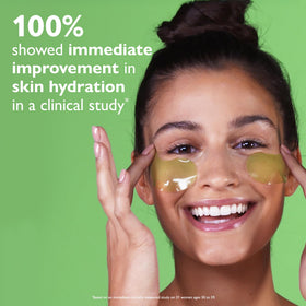 peter thomas roth patches applied under-eye demonstrating fit and lift