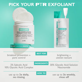 Peter Thomas Roth jar on bathroom vanity, daily routine integration and visible clarity benefit