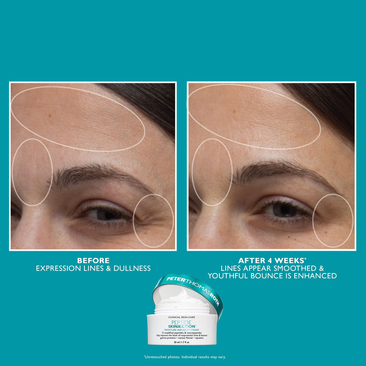Peter Thomas Roth eye cream pump dispensing precise amount for targeted application