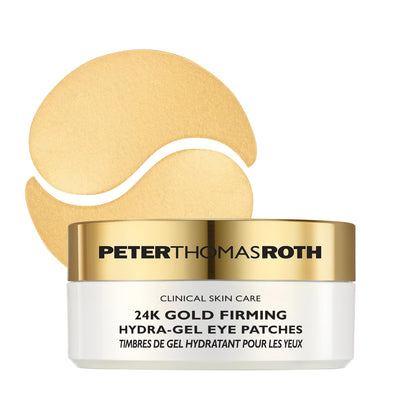 Peter Thomas Roth front packaging showing gold-infused eye patch box and benefit