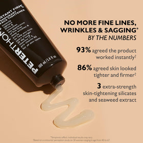 Peter Thomas Roth applying to forehead showing fast visible tightening benefit