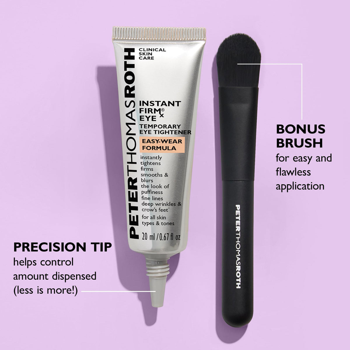 Peter Thomas Roth small dab on hand demonstrating lightweight spread