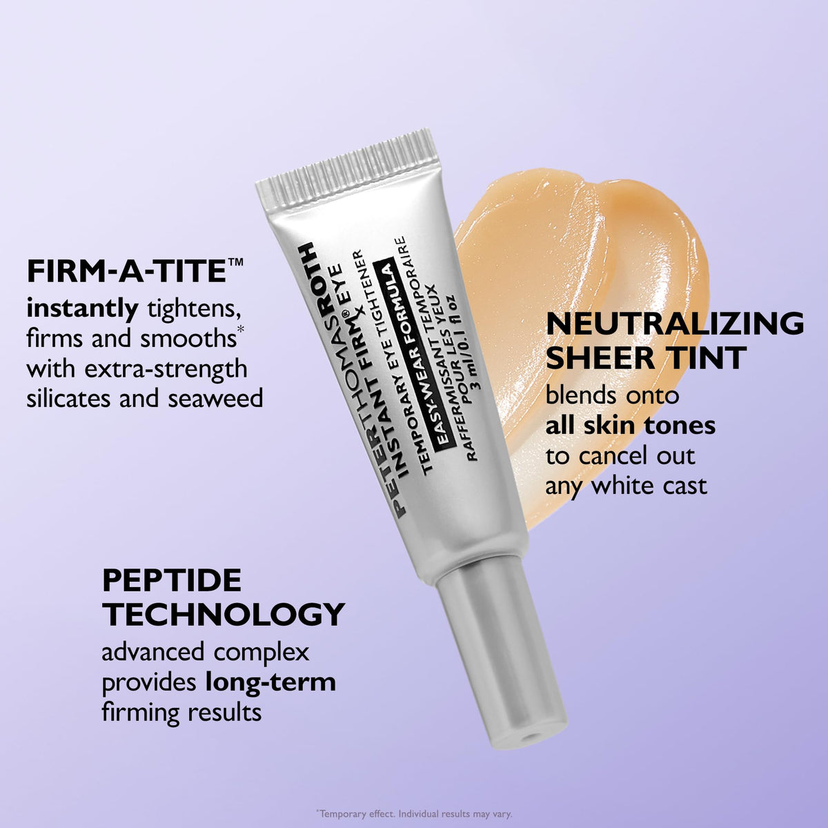 Peter Thomas Roth lifestyle model application showing natural under-eye look