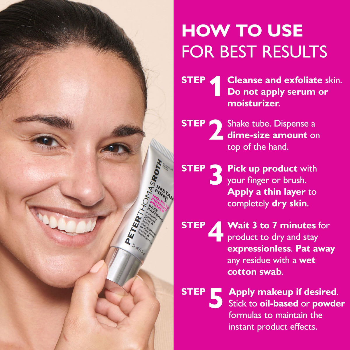 Peter Thomas Roth bottle next to compact to show real-world size