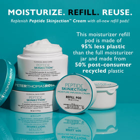 Peter Thomas Roth lifestyle image hand applying cream for hydrated skin