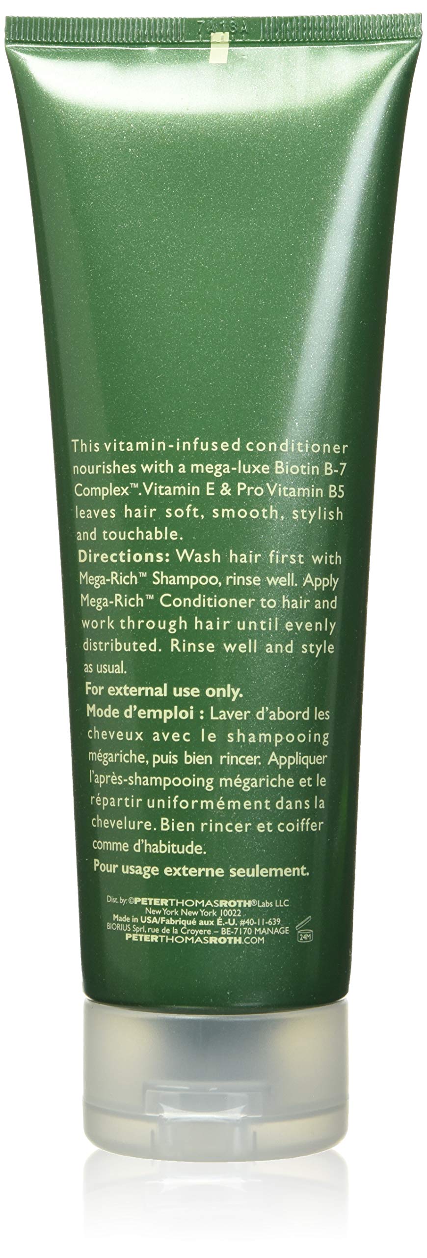 Peter Thomas Roth Mega-Rich conditioner cream texture close-up demonstrating smooth, nourishing formula