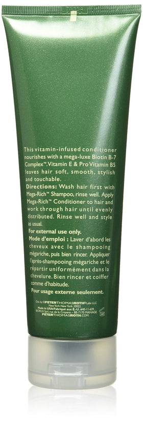 Peter Thomas Roth Mega-Rich conditioner cream texture close-up demonstrating smooth, nourishing formula