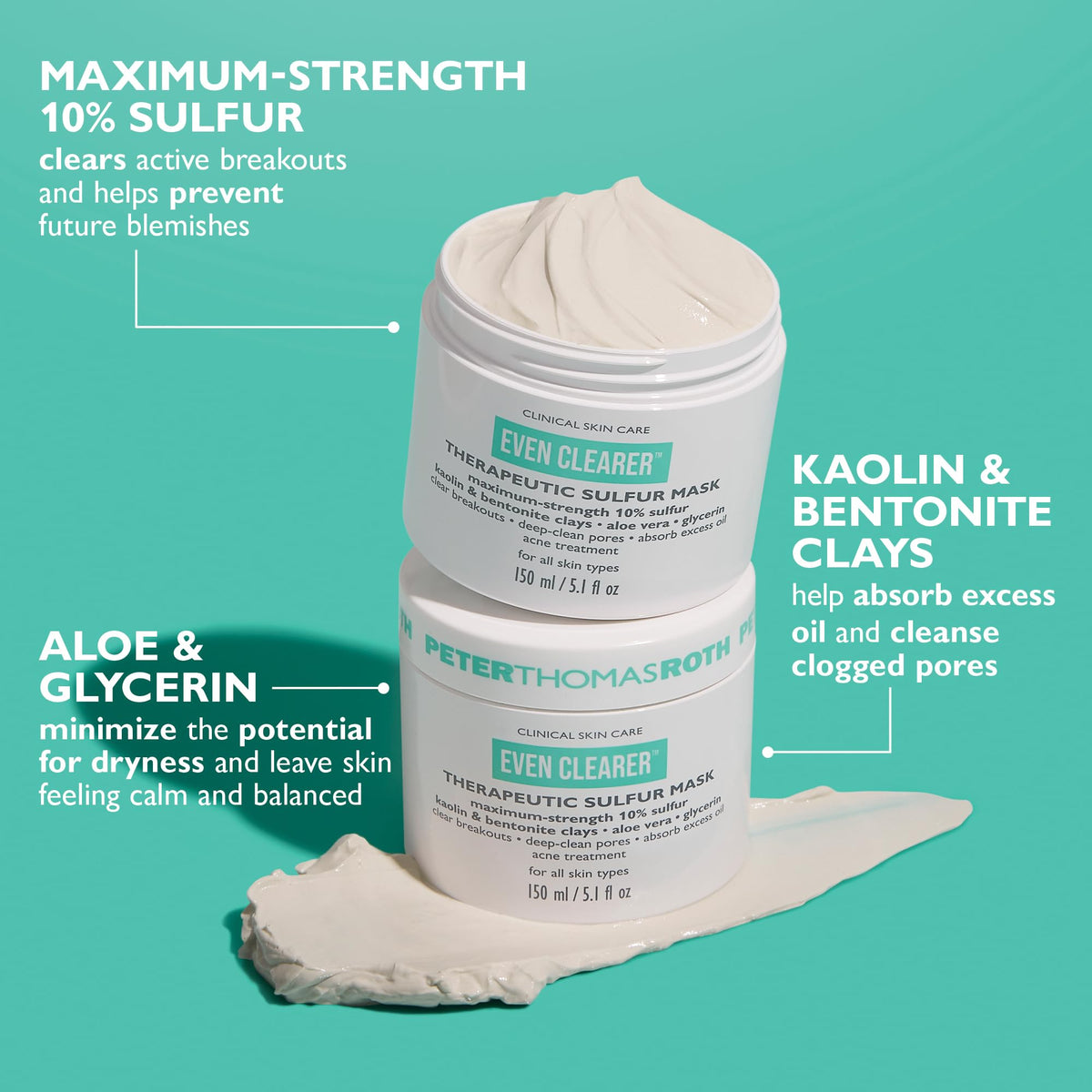 Peter Thomas Roth open jar and cap revealing product color and easy scoopability