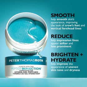Peter Thomas Roth patch placed between brows targeting forehead lines