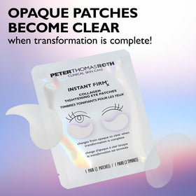 peter thomas roth patch applied under-eye showing instant firming effect