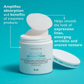 Peter Thomas Roth pad open close-up showing saturated exfoliant