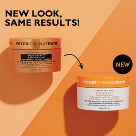 Peter Thomas Roth moisturizer on bathroom vanity within morning skincare routine
