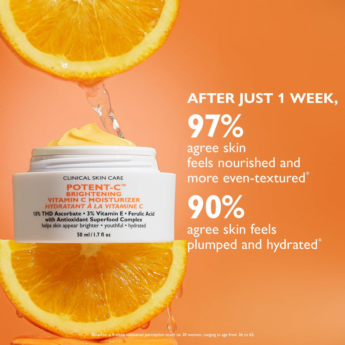 Peter Thomas Roth open jar texture of gel-cream illustrating lightweight hydration