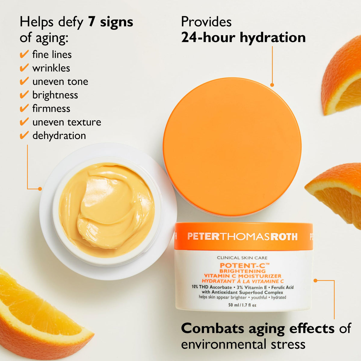 Peter Thomas Roth size comparison with hand to show travel-friendly volume