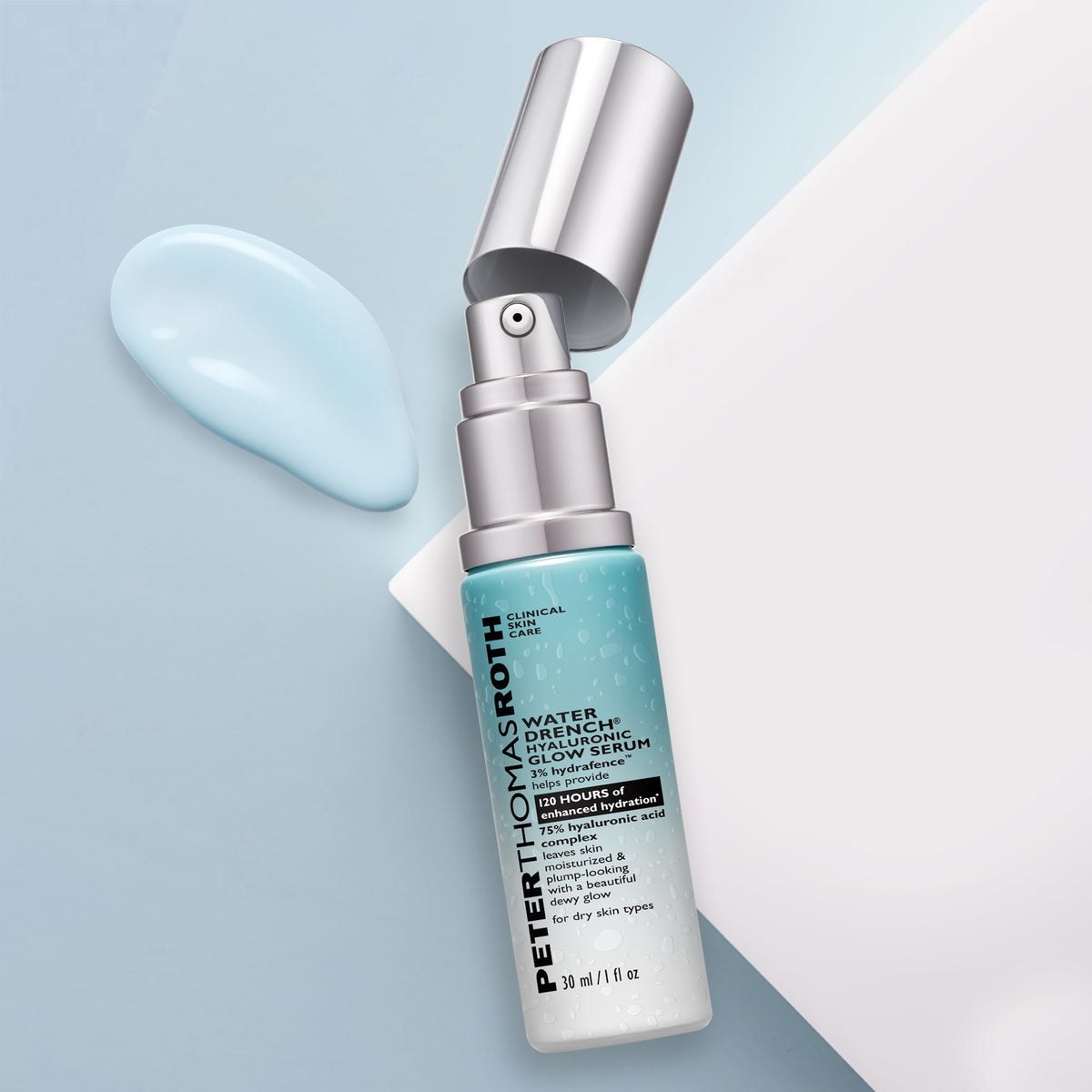 Peter Thomas Roth close-up of glistening serum texture for hydration