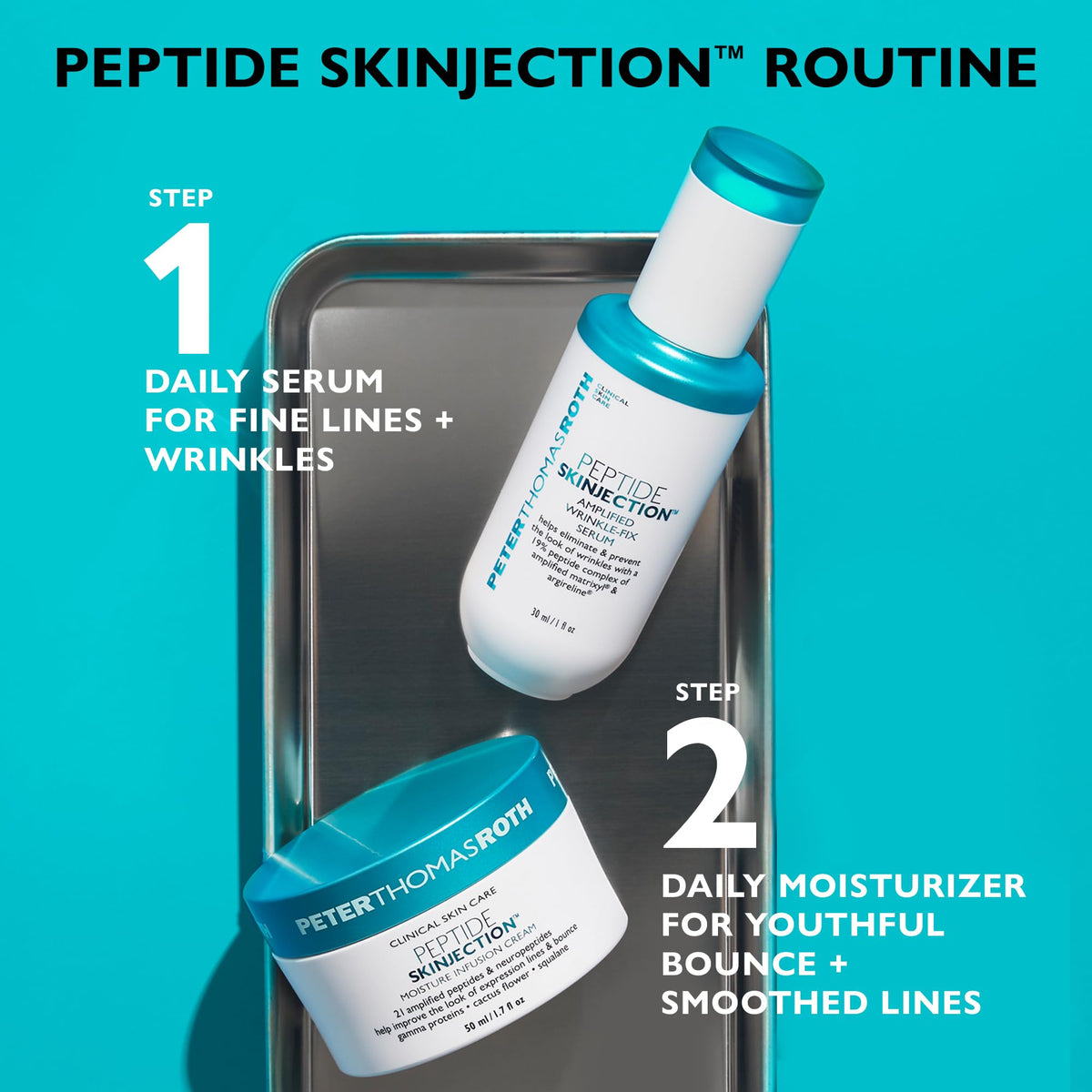 Peter Thomas Roth serum texture on hand demonstrating fast absorption and lightweight feel