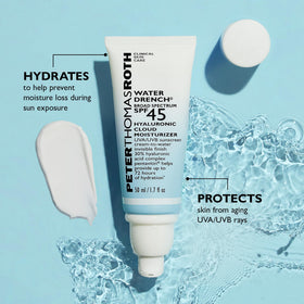 Peter Thomas Roth close-up of cream-to-water texture highlighting fast-absorbing hydration