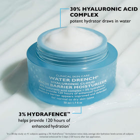 Peter Thomas Roth cream spread on skin to show dewy finish