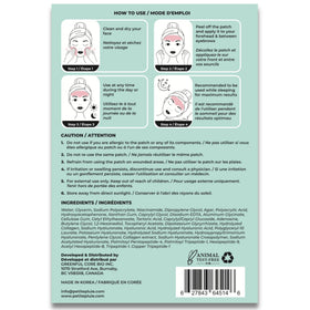 PETITE PLUIE patch on sleeping model illustrating overnight hydration benefit