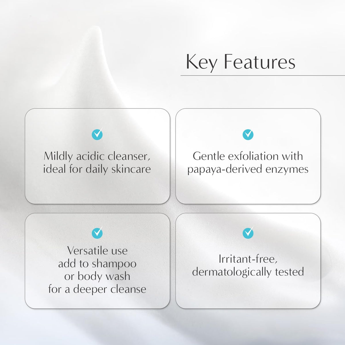 Petitfee mixed into shampoo showing scalp exfoliation benefit