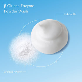 Petitfee powder lathered in hand demonstrating gentle foam