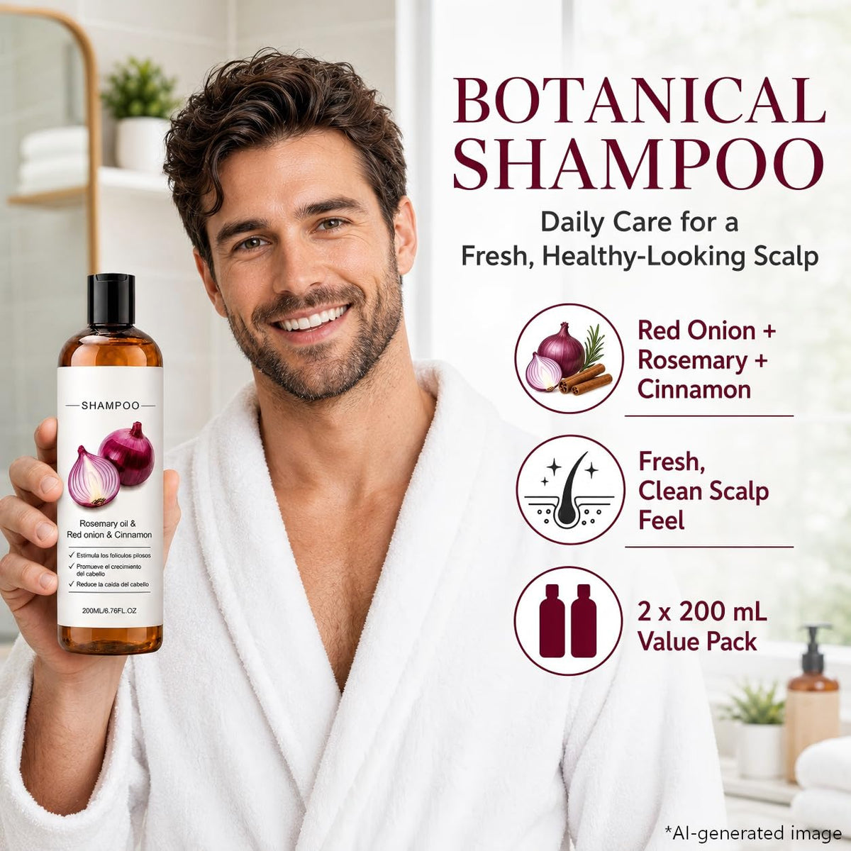 pewatul in-bathroom use with person massaging scalp for freshness