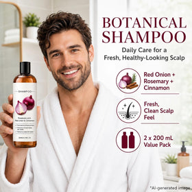 pewatul in-bathroom use with person massaging scalp for freshness