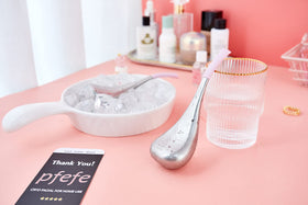 pfefe spa lifestyle on vanity showcasing professional-at-home calm