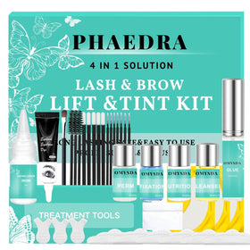 Phaedra front packaging showing complete lash and brow kit benefits