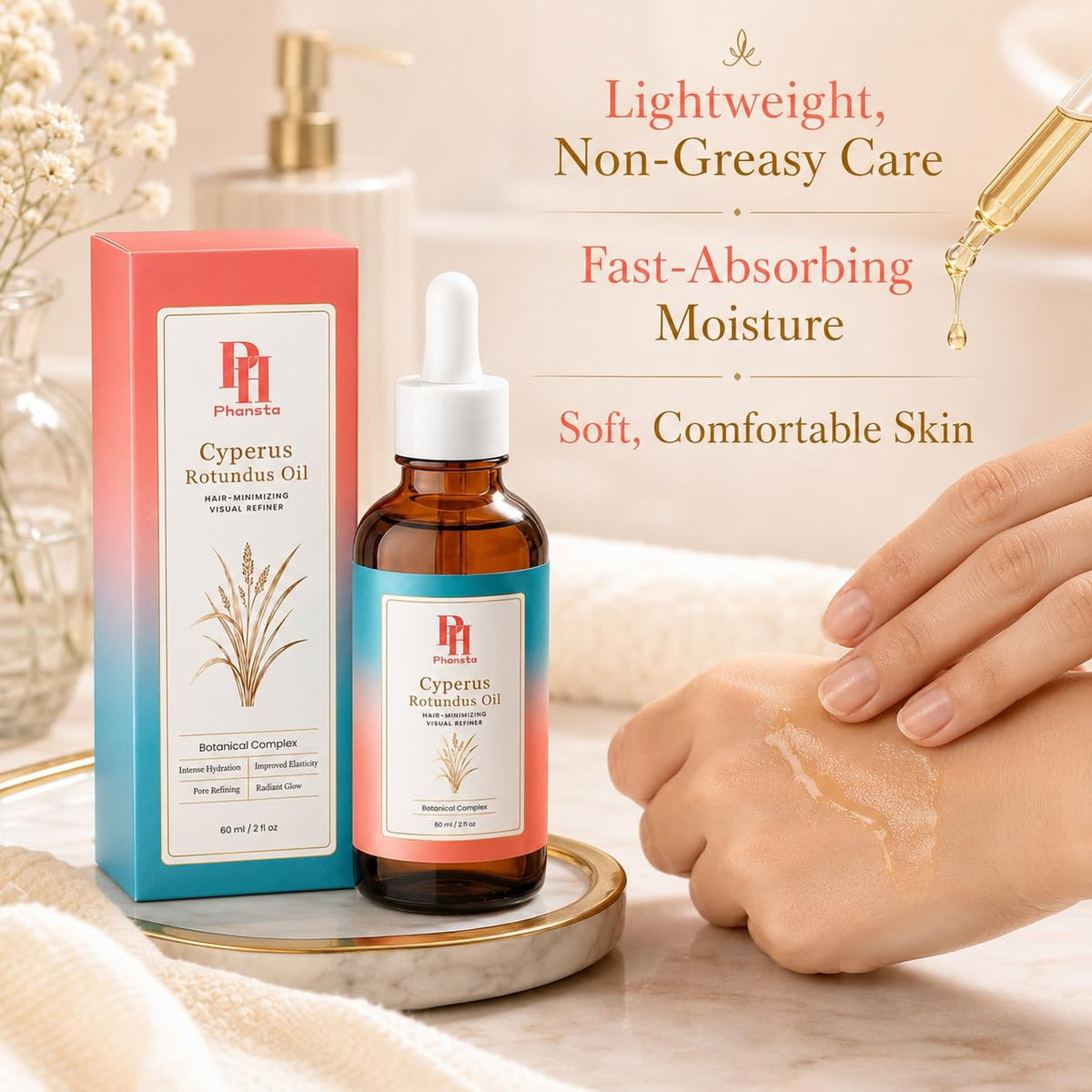 PHANSTA used on bikini line showing targeted moisturizing for delicate skin