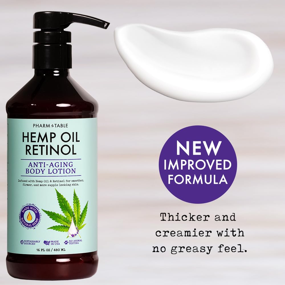 PHARM TO TABLE hemp seed oil ingredient bottle showcasing nourishment