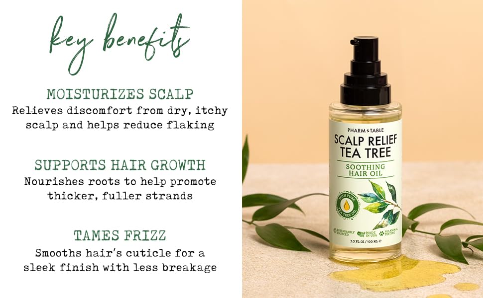PHARM TO TABLE nourishing braids with oil to reduce frizz and add shine