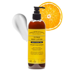Pharmacopia front packaging showing 16 oz bottle and bright citrus label benefits hydration