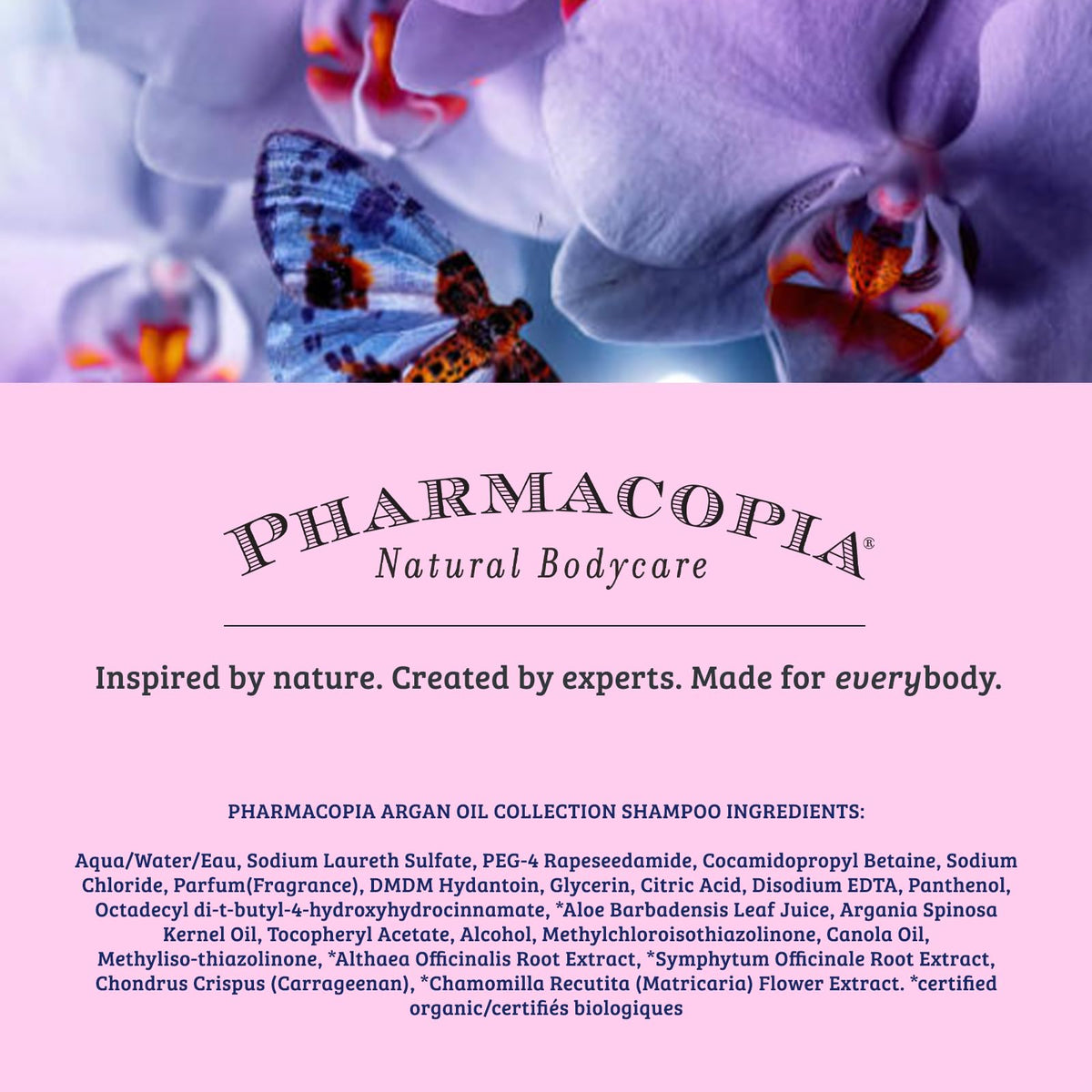 Pharmacopia recycled bottle symbol showing eco-friendly packaging benefit