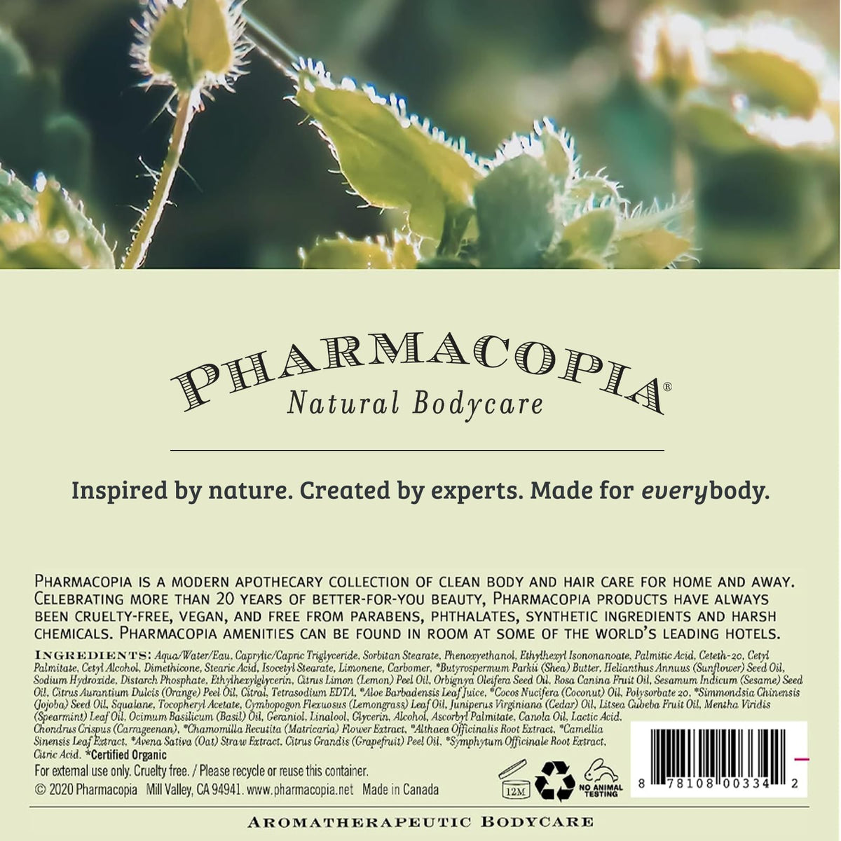 Close-up of Pharmacopia bottle plastic texture showing 100% PCR recycled packaging