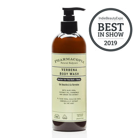 Creamy foam texture from Pharmacopia Verbena wash showing gentle lather benefit