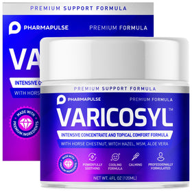 Pharmapulse Varicosyl cream texture close-up highlighting smooth, fast-absorbing formula