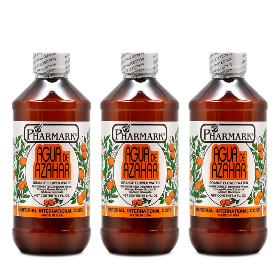 Pharmark front packaging showing three 8oz bottles and clean-beauty benefit