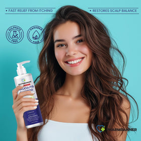 PHARMBANNER conditioner texture pouring to show lightweight smoothing and shine benefit